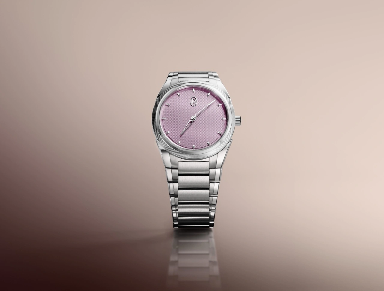 Parmigiani Fleurier Tonda PF Automatic 36mm Alta Rosa in stainless steel with platinum knurled bezel