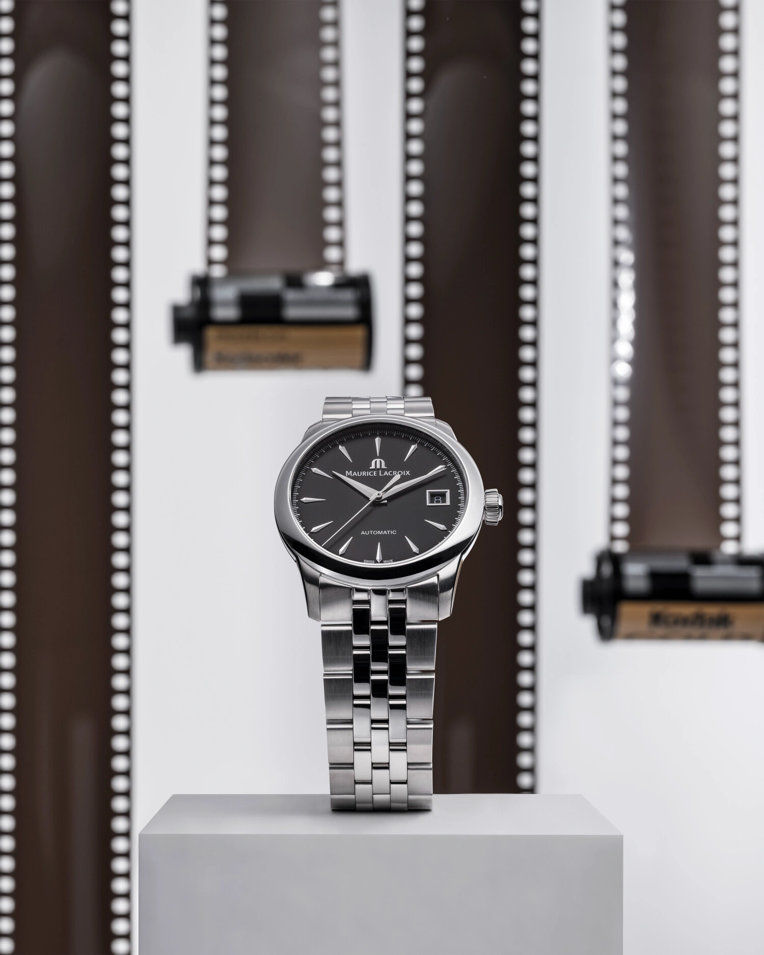Maurice Lacroix 1975 Automatic with sunbrushed dial and steel bracelet