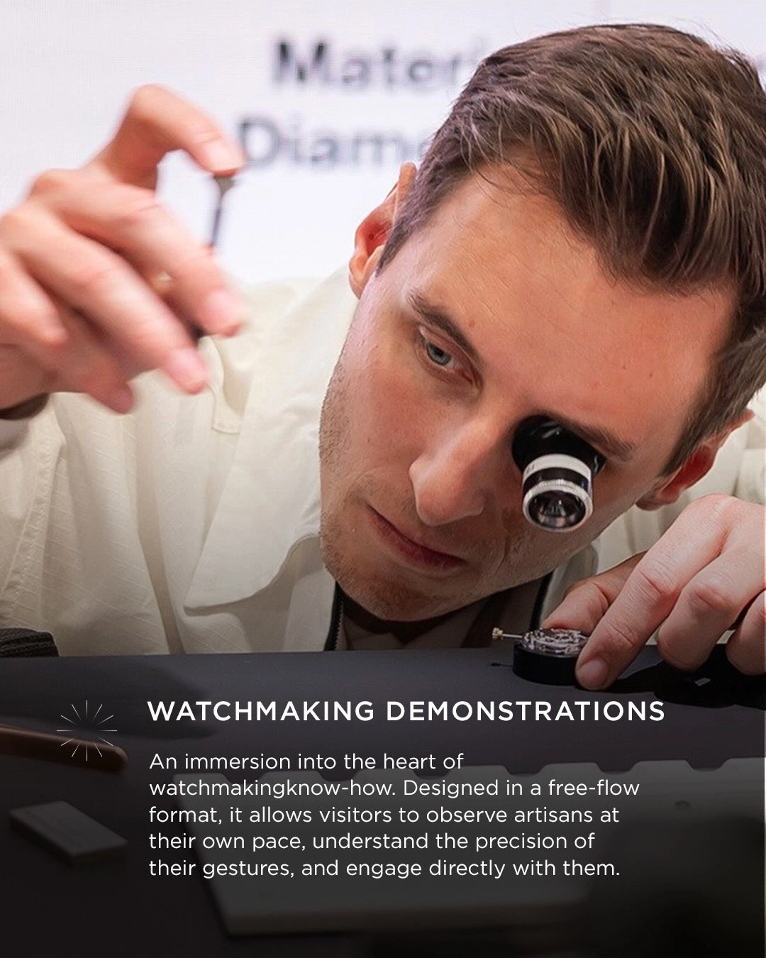 Watch enthusiasts engaging with educational experiences and guided content at Watches and Wonders