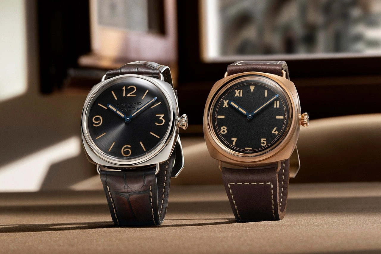 Panerai Radiomir Viaggio nel Tempo Experience Set PAM01729 and PAM01730 in special mahogany presentation case