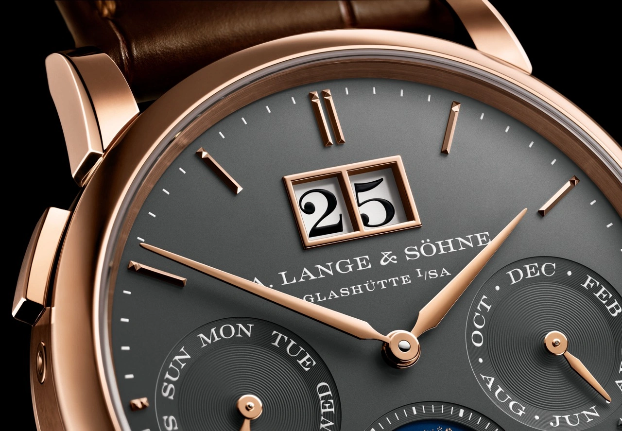 A. Lange & Söhne Saxonia Annual Calendar in precious metal with annual calendar and moon-phase display