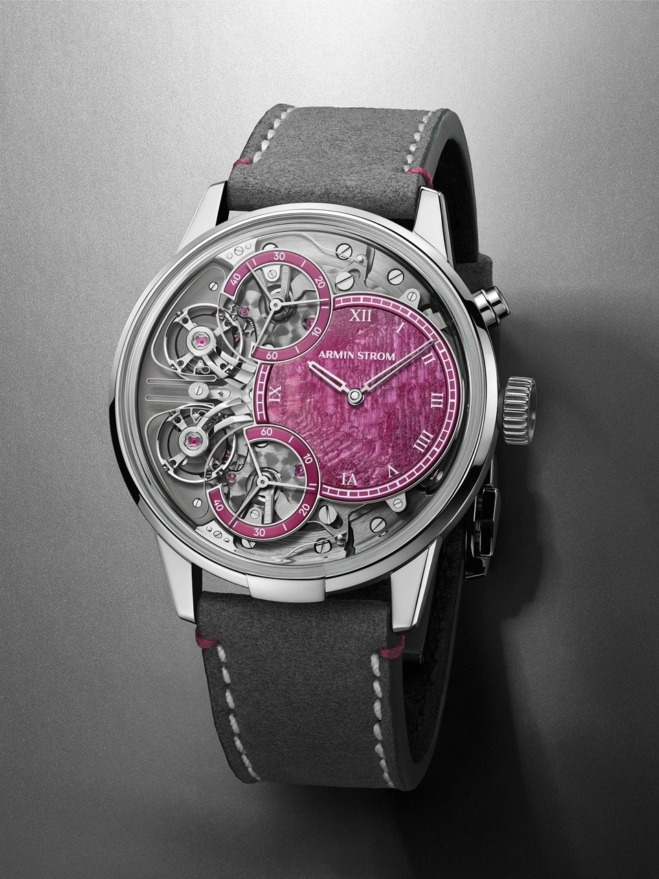 Caseback view of the Armin Strom Mirrored Force Resonance Ruby Calibre ARF21