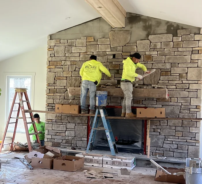 Stone veneer work