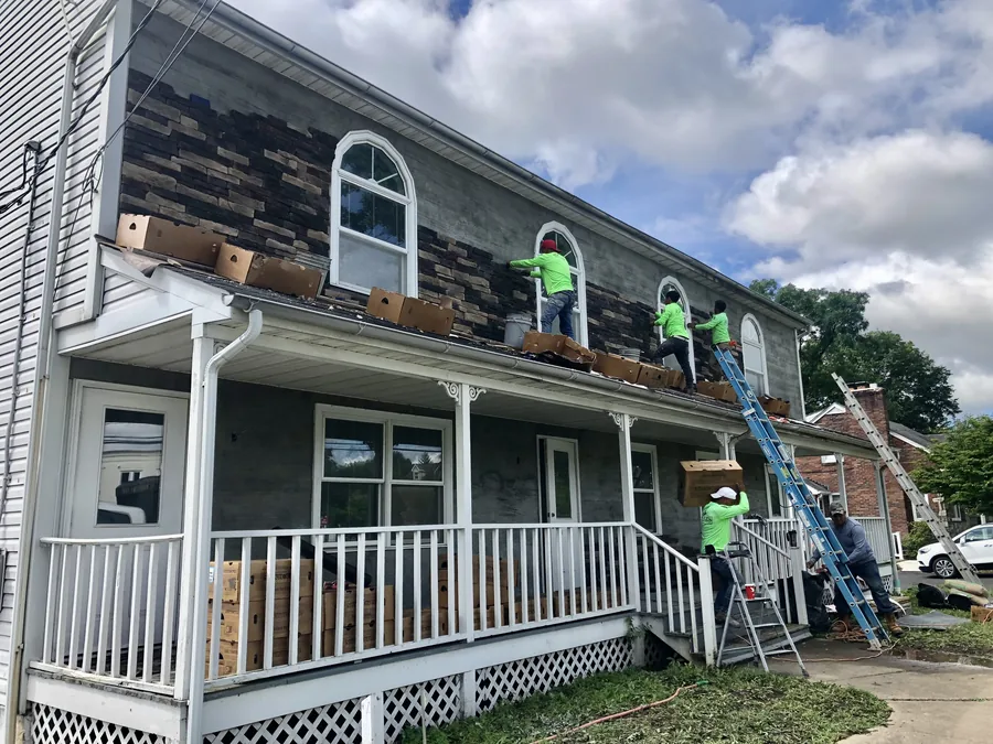 Stone veneer exterior