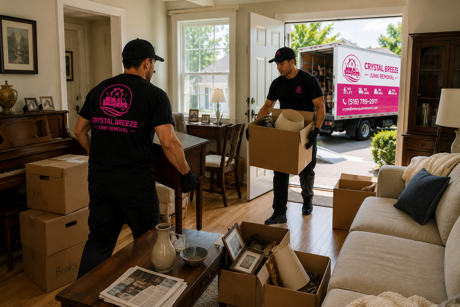 Crystal Breeze crew performing a home cleanout