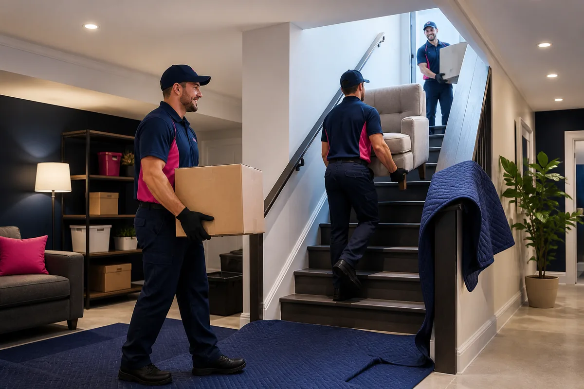 Representative basement cleanout service