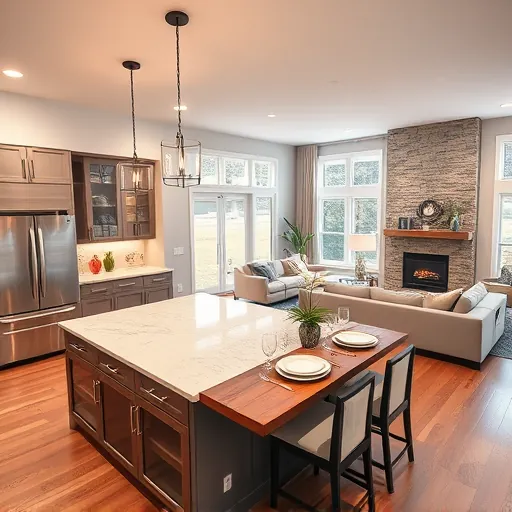 Modern Riverdale IL living space features open-concept design, elegant kitchen, stylish dining, and cozy decor.