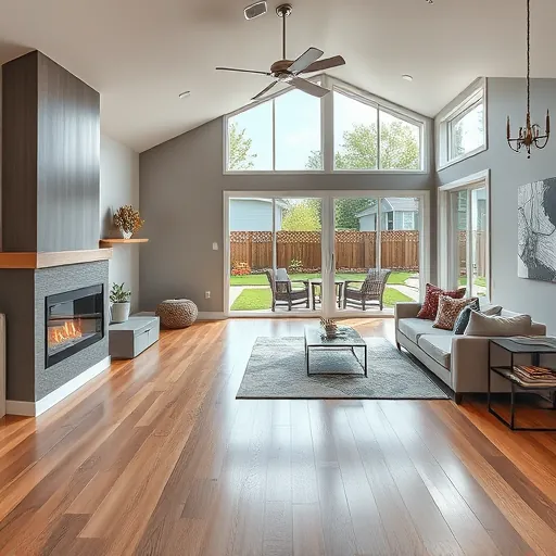 Completed interior remodeling showcase in East Chicago IN featuring modern design elements and open space layout.