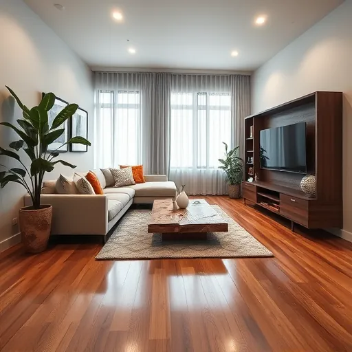 Modern living room remodel in Homewood IL with elegant hardwood floors and stylish contemporary furniture.