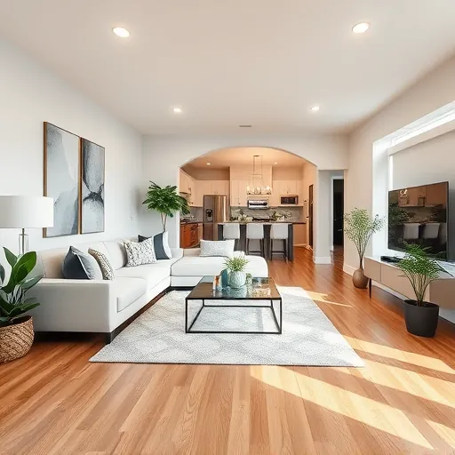 Modern Merrionette Park living room showcasing elegant furniture, natural light, and a cozy atmosphere with stylish decor.