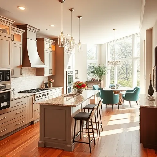 Elegant modern kitchen in Hazel Crest IL featuring sleek cabinetry, granite countertops, and open layout with natural light.