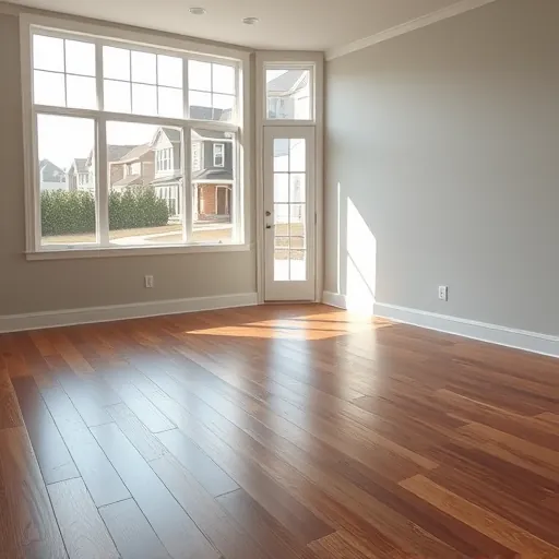 Restored living room in East Chicago Indiana with hardwood floors clean walls and natural light showcasing expert water damage repair