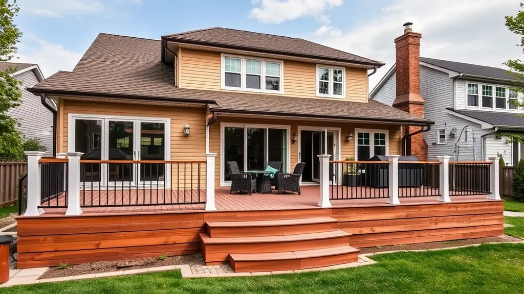 Deck building projects showcasing craftsmanship in East Chicago, IN with various designs and materials.
