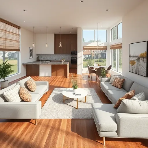 Inviting living space in Roxana IN blends contemporary design with cozy elements featuring sleek furnishings and natural light.