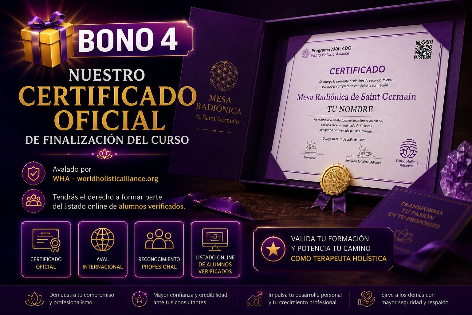 Bono 4 - Certificado Oficial WHA