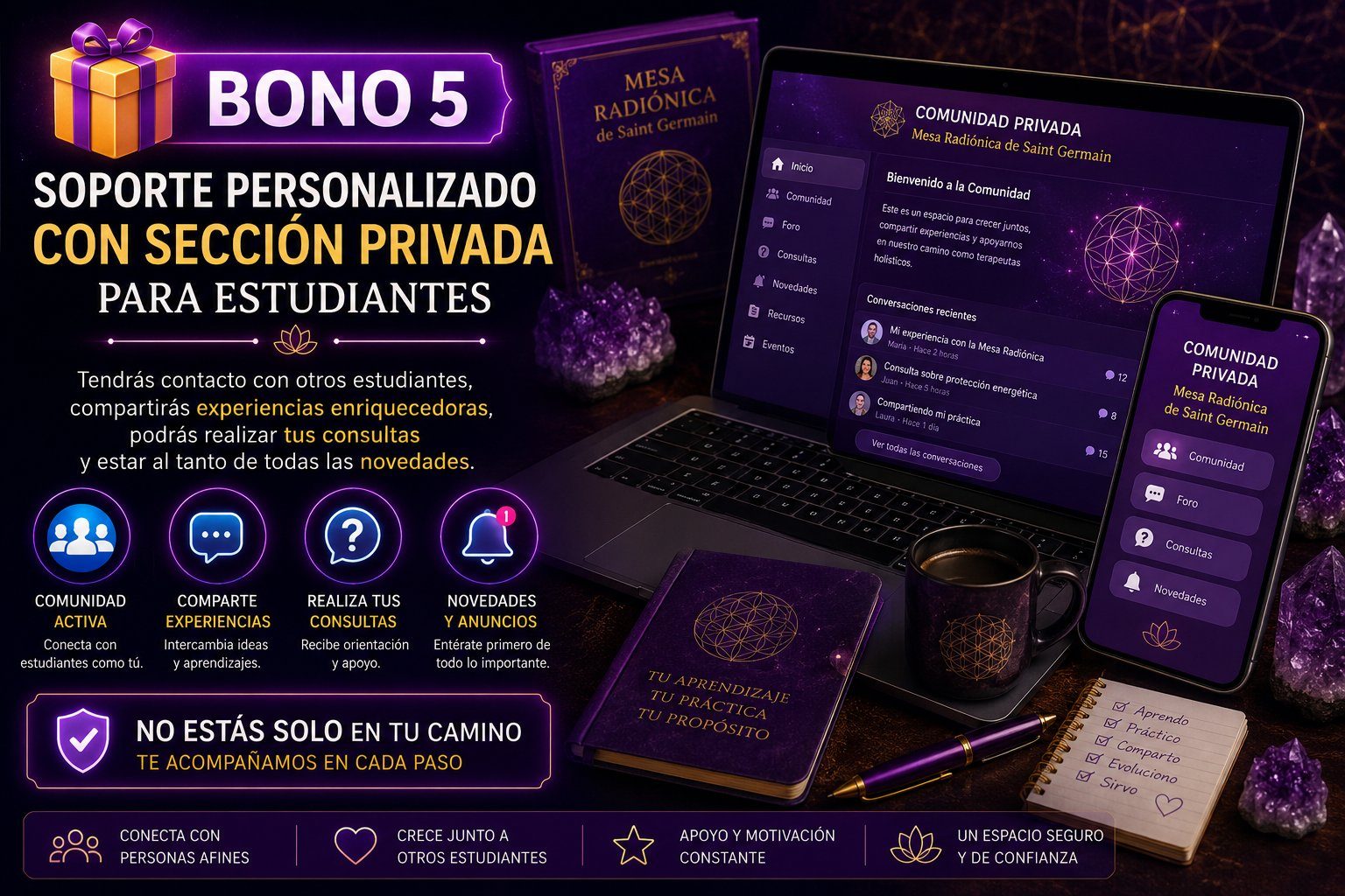 Bono 5 - Soporte Personalizado y Comunidad Privada