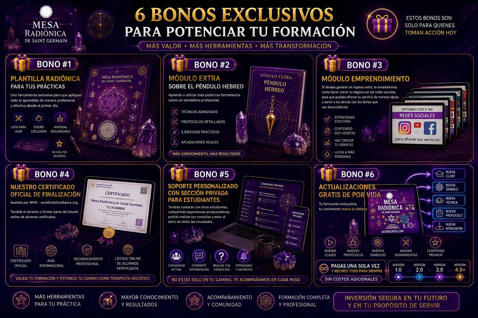 6 Bonos Exclusivos