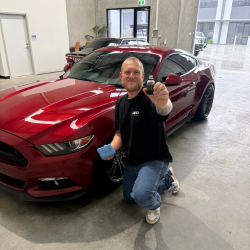 A therapist greeting a patient