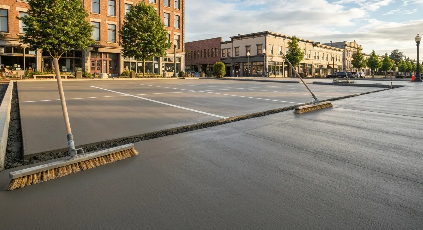 Commercial parking lot