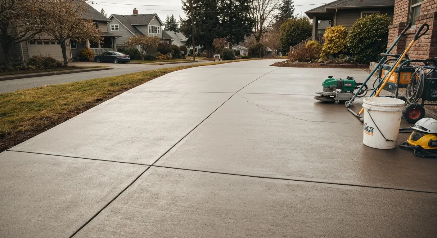 Concrete driveway repair