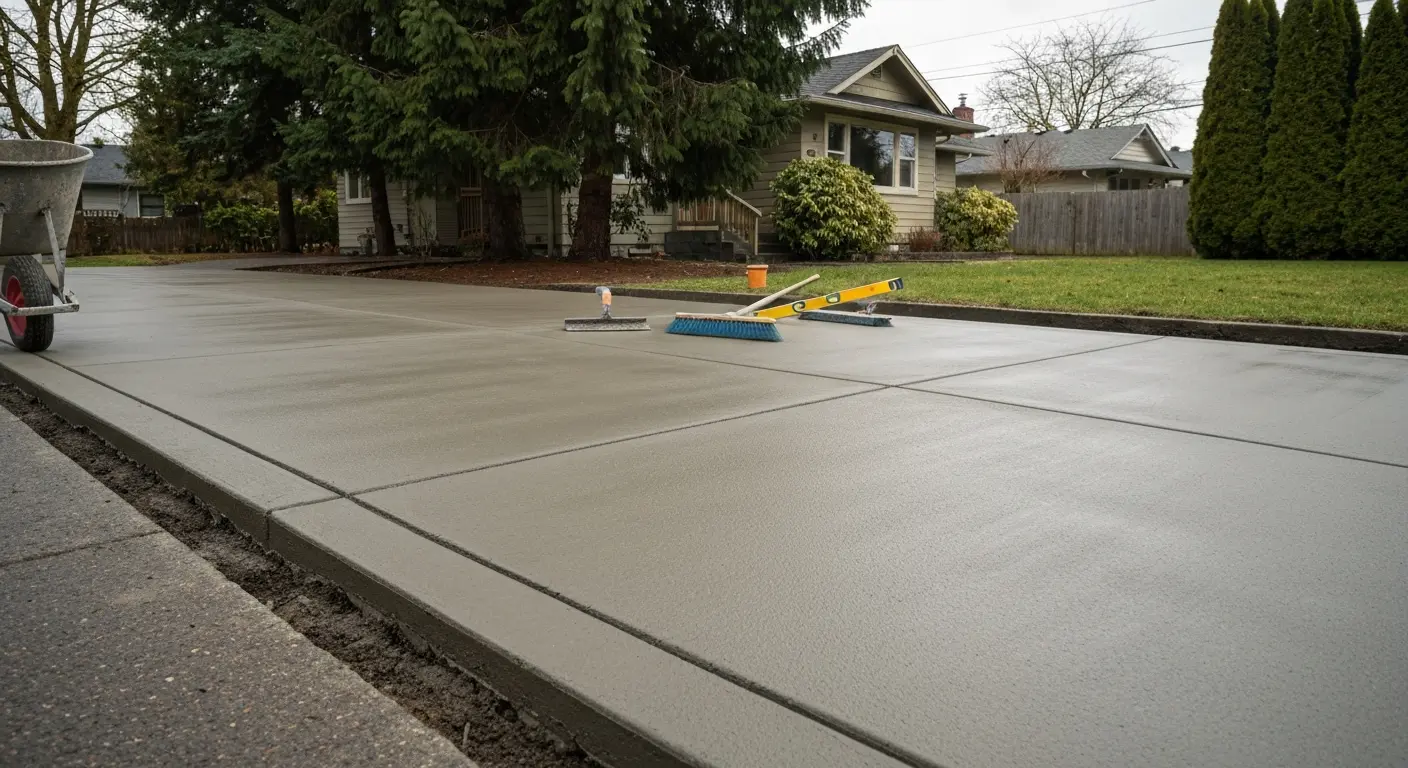 Concrete driveway replacement project