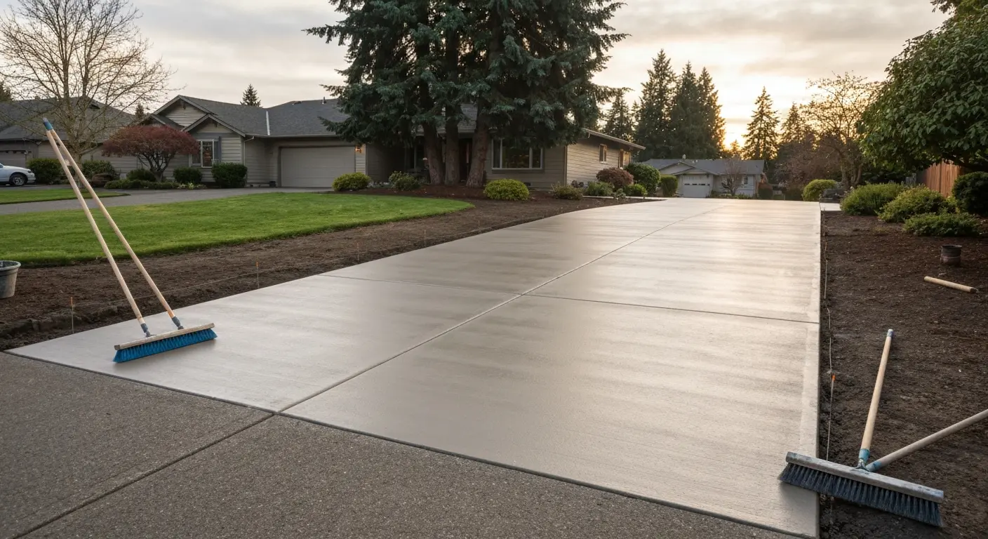 Residential driveway installation