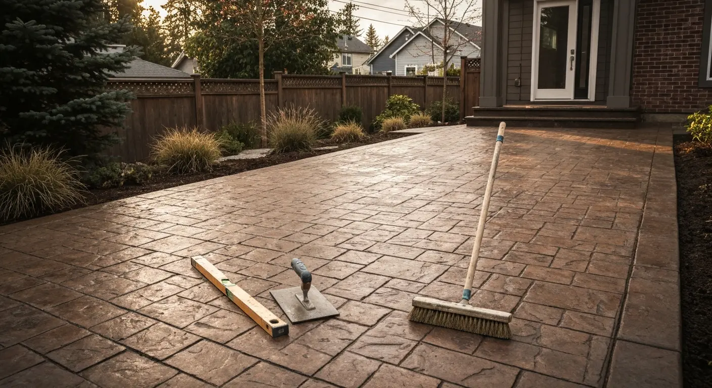 Concrete driveway installation