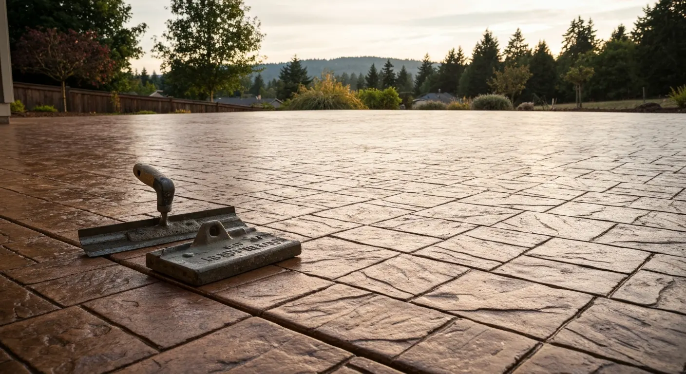 Stamped concrete patio project