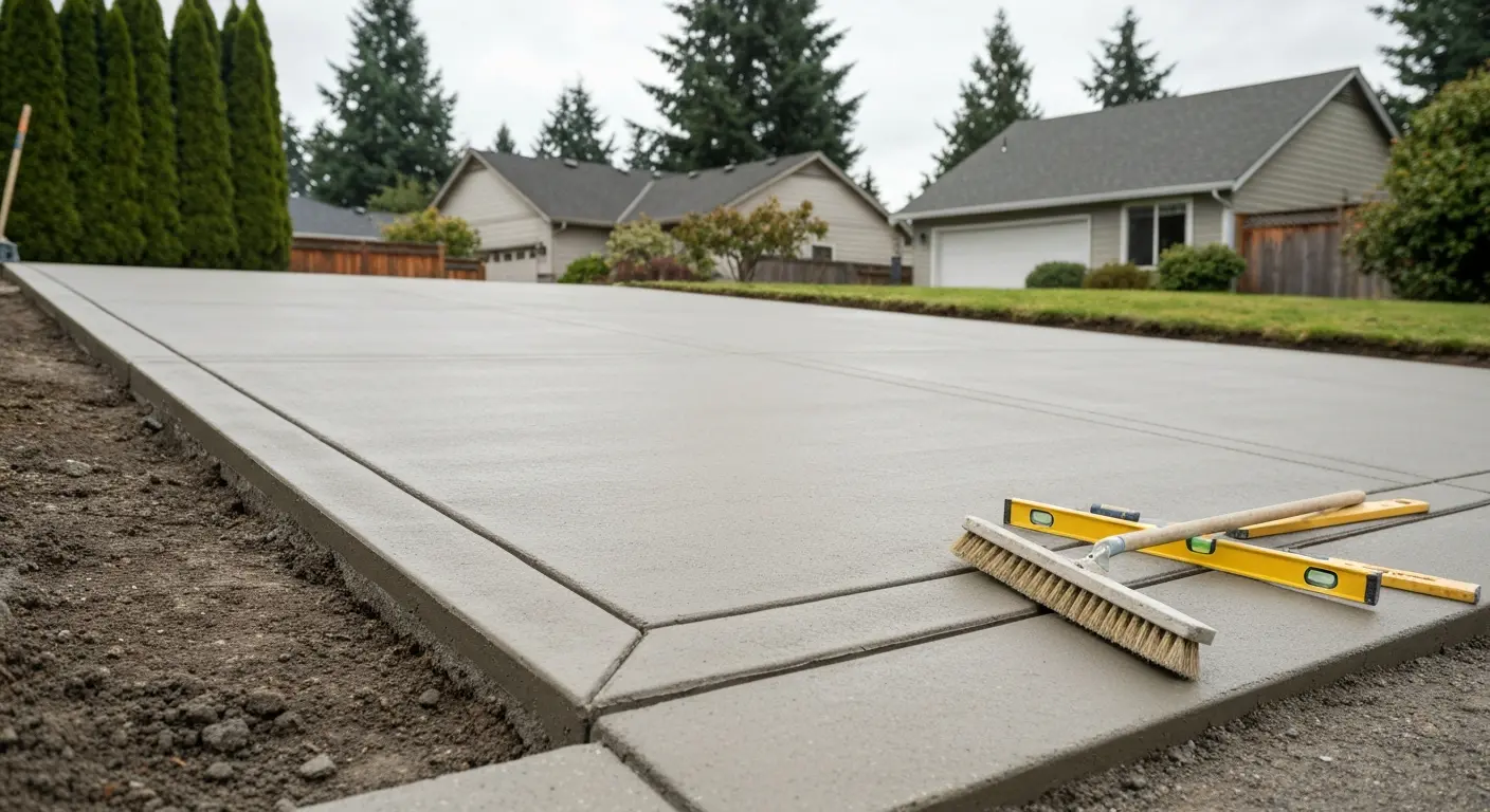 Concrete driveway installed in Hillsboro