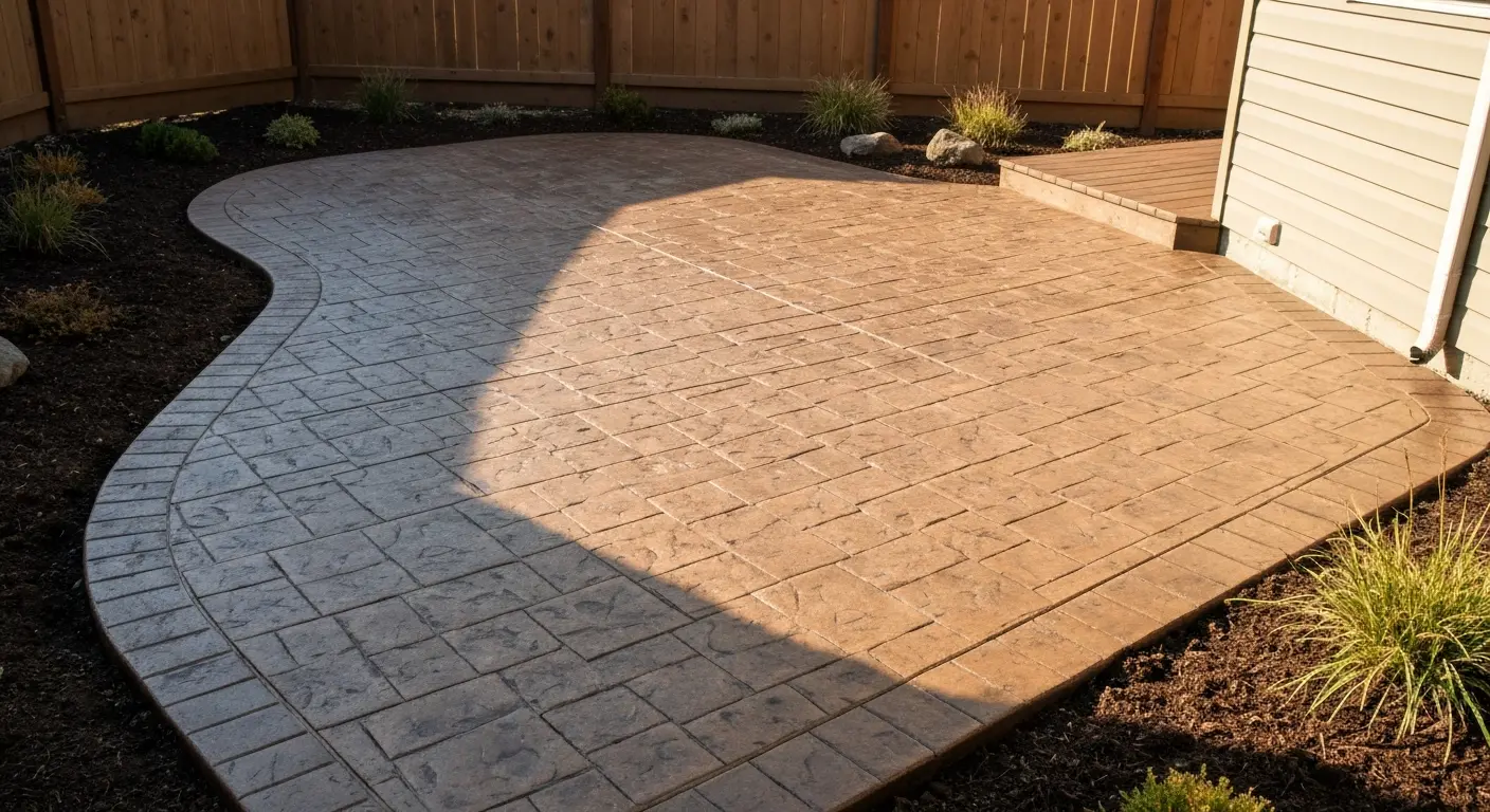 Decorative stamped patio