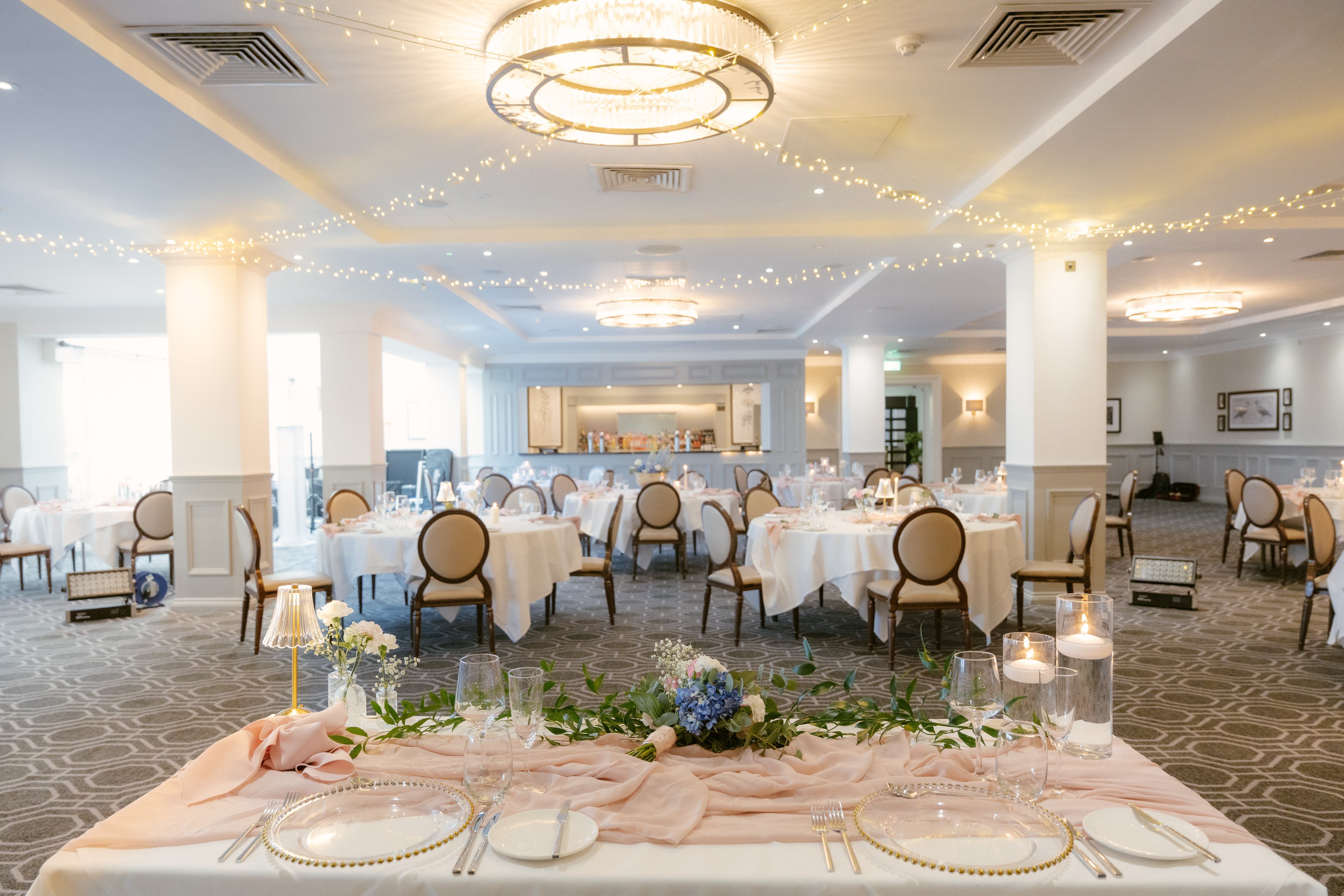 Bridgerton wedding tablescape pastel florals Terrace Suite De Vere Wokefield Estate Berkshire Bridgerton wedding tablescape pastel florals Terrace Suite De Vere Wokefield Estate Berkshire