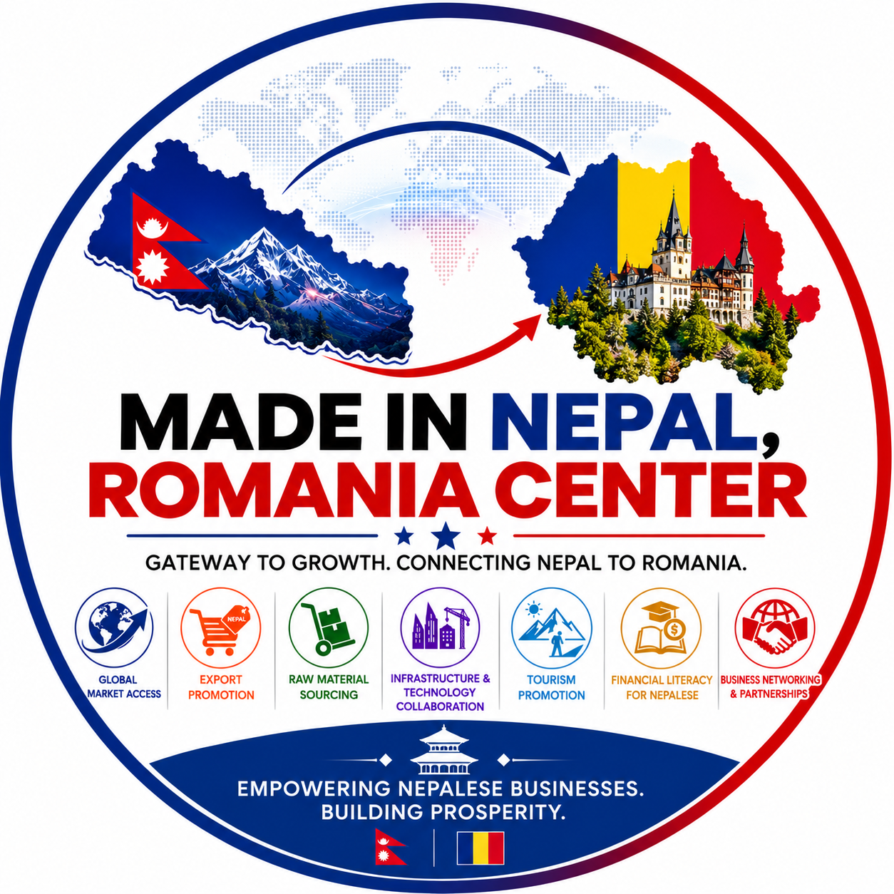 Made in Nepal, Romania Center logo