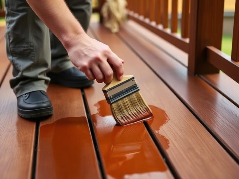 Professional deck staining