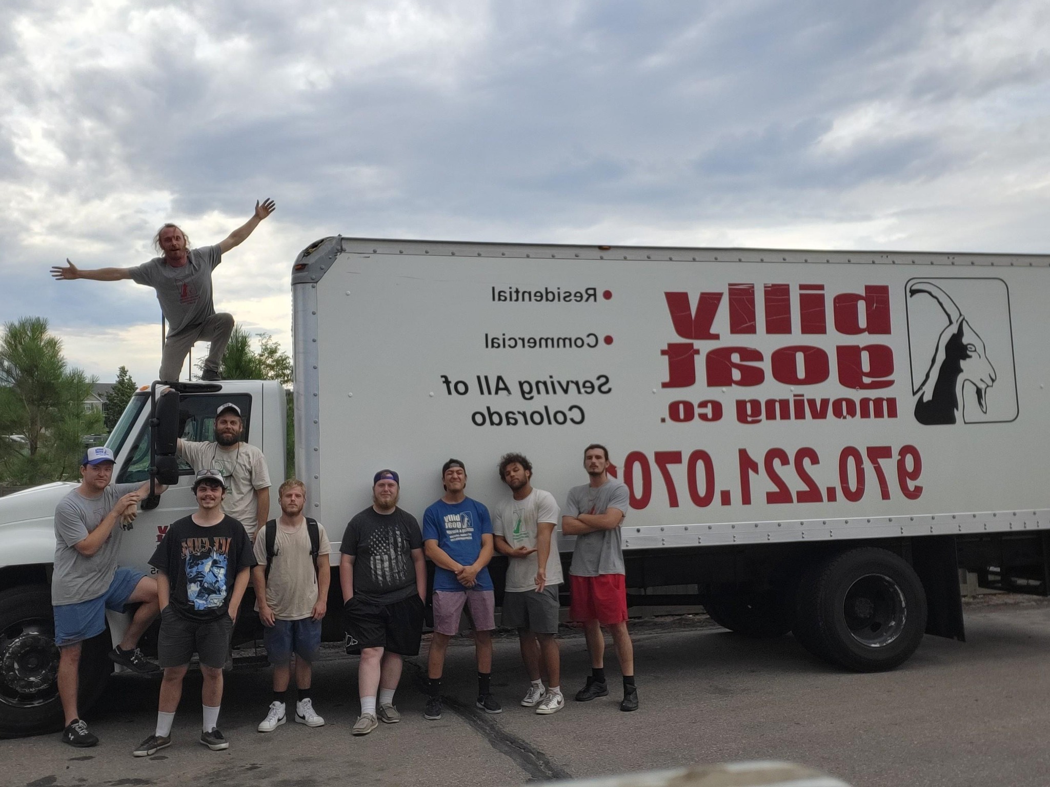 Moving truck parked outside a home during a Fort Collins residential move