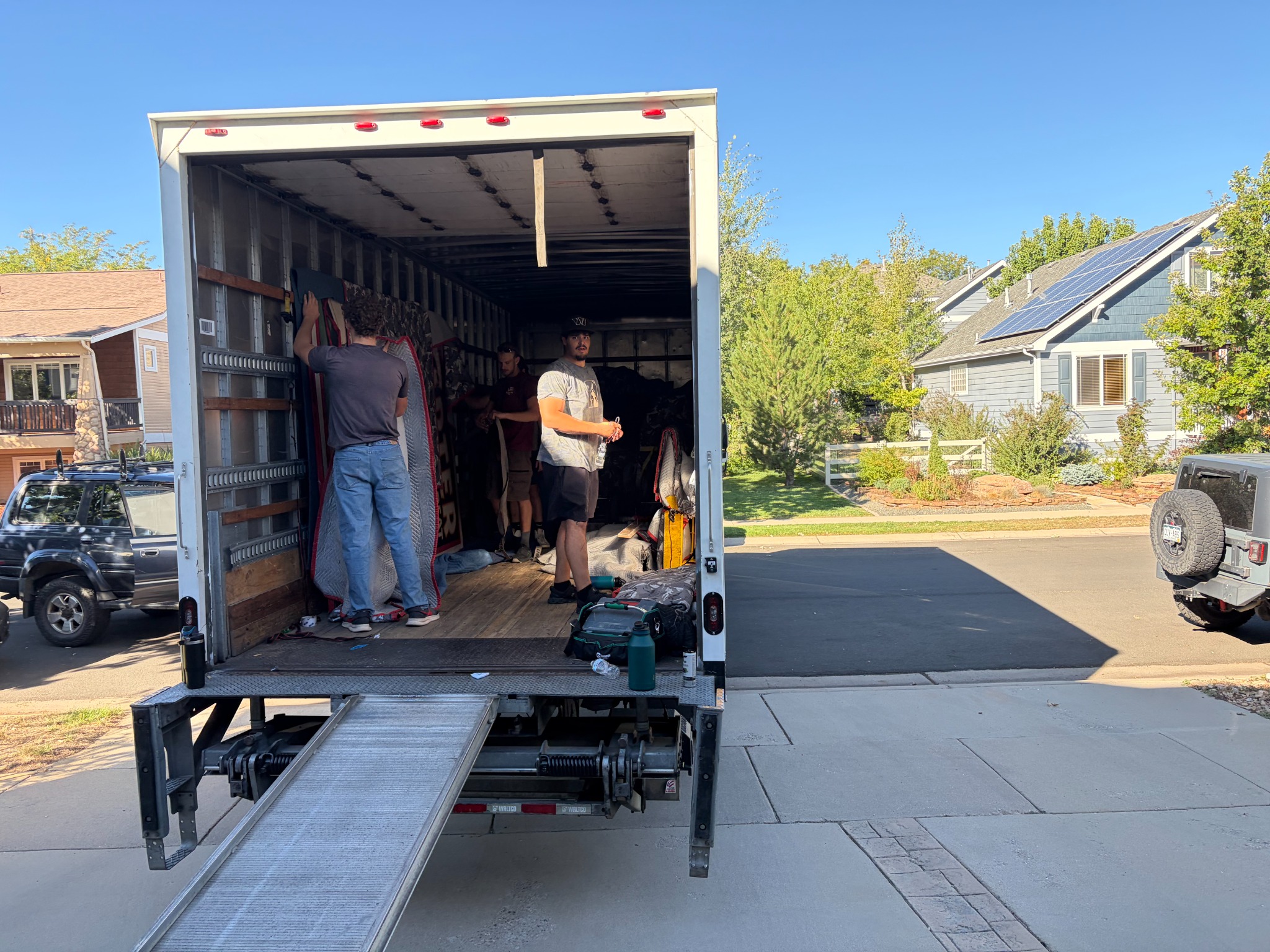 Billy Goat Moving crew loading a truck during a residential move in Fossil Creek, Fort Collins Colorado