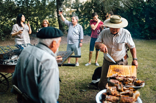 Family BBQ in Backyard Family BBQ in Backyard
