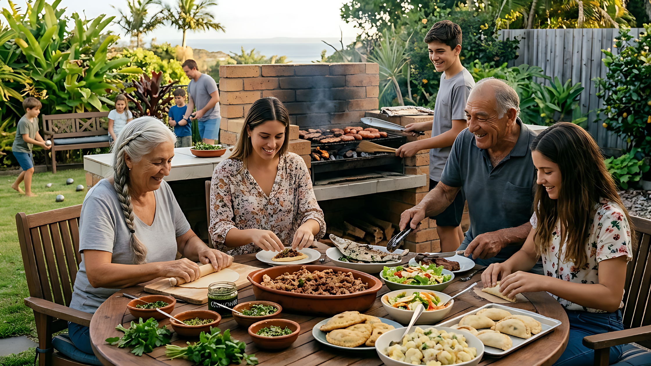 Family BBQ at the yard Family BBQ at the yard