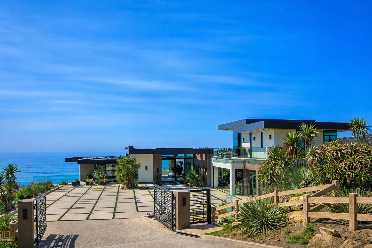 Modern coastal luxury home with ocean view