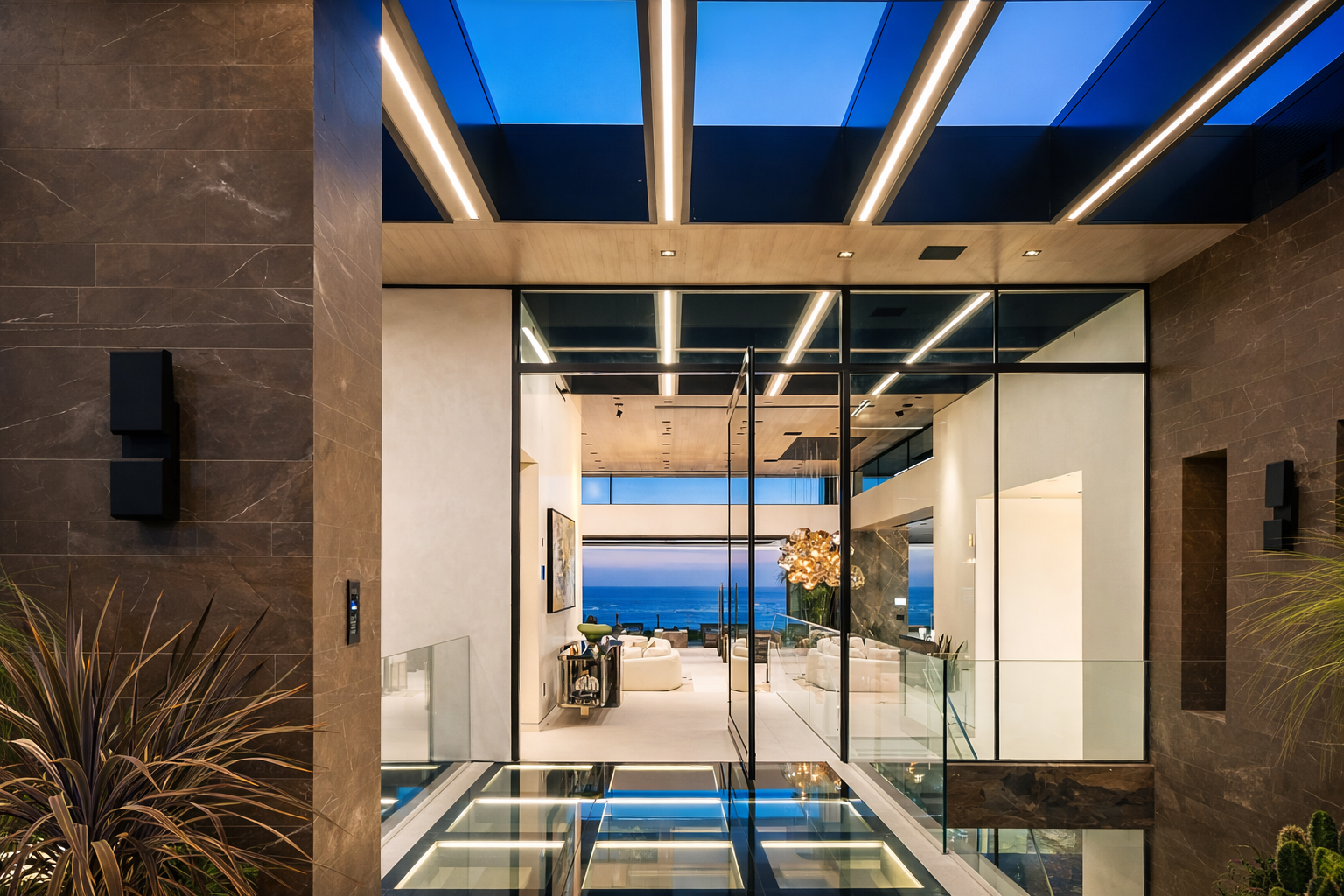 Twilight views and modern elegance