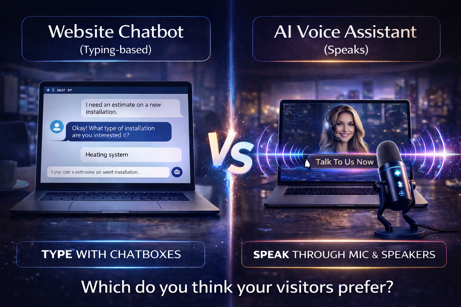 Website chatbot vs AI voice assistant comparison