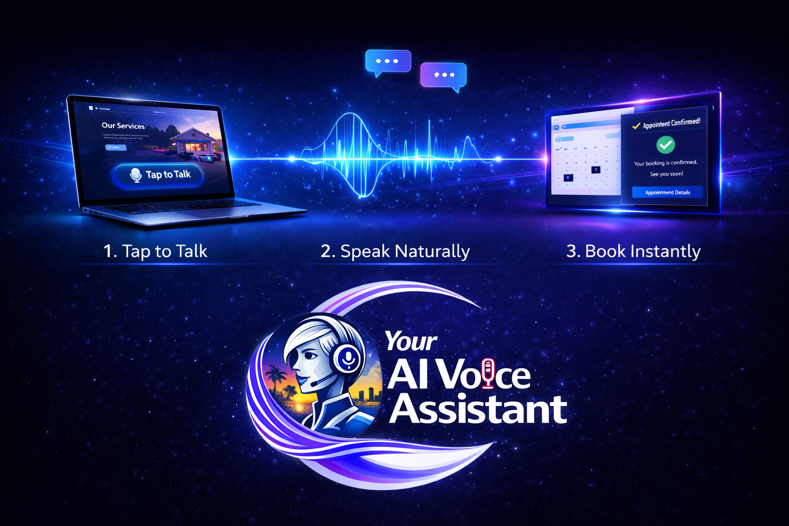 How AI voice assistant works on a business website