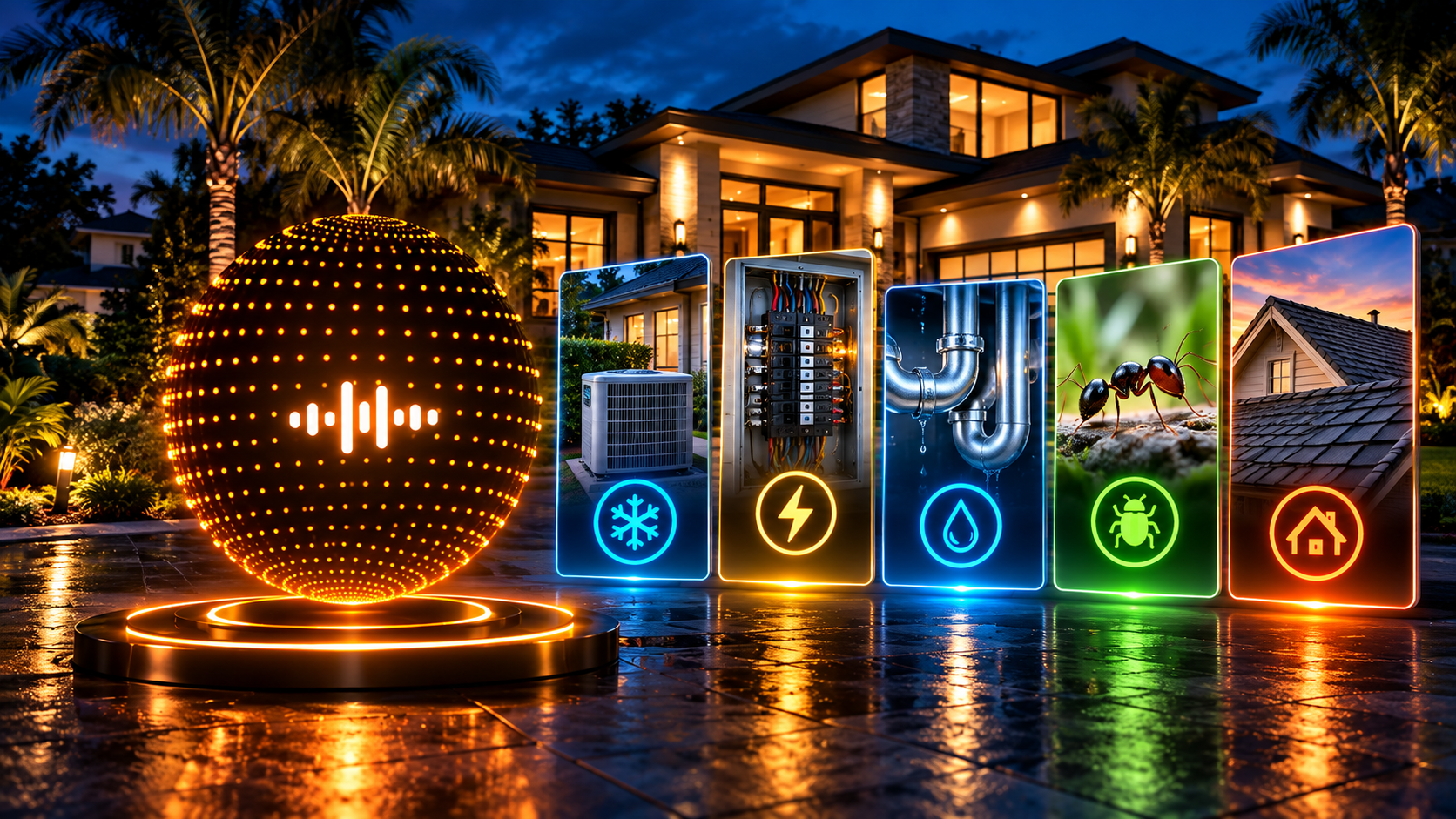 AI voice sphere and five home service industries