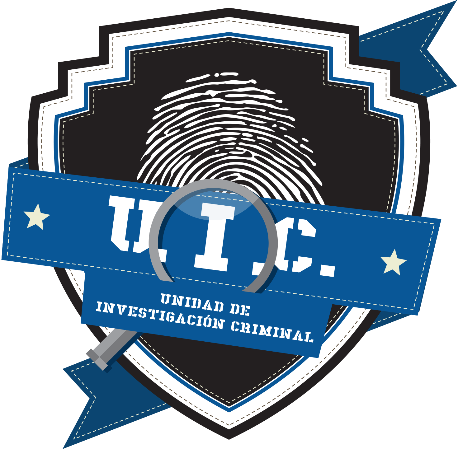 Logo de la dinámica de team building U.I.C. Unidad de Investigación Criminal de ASGAR