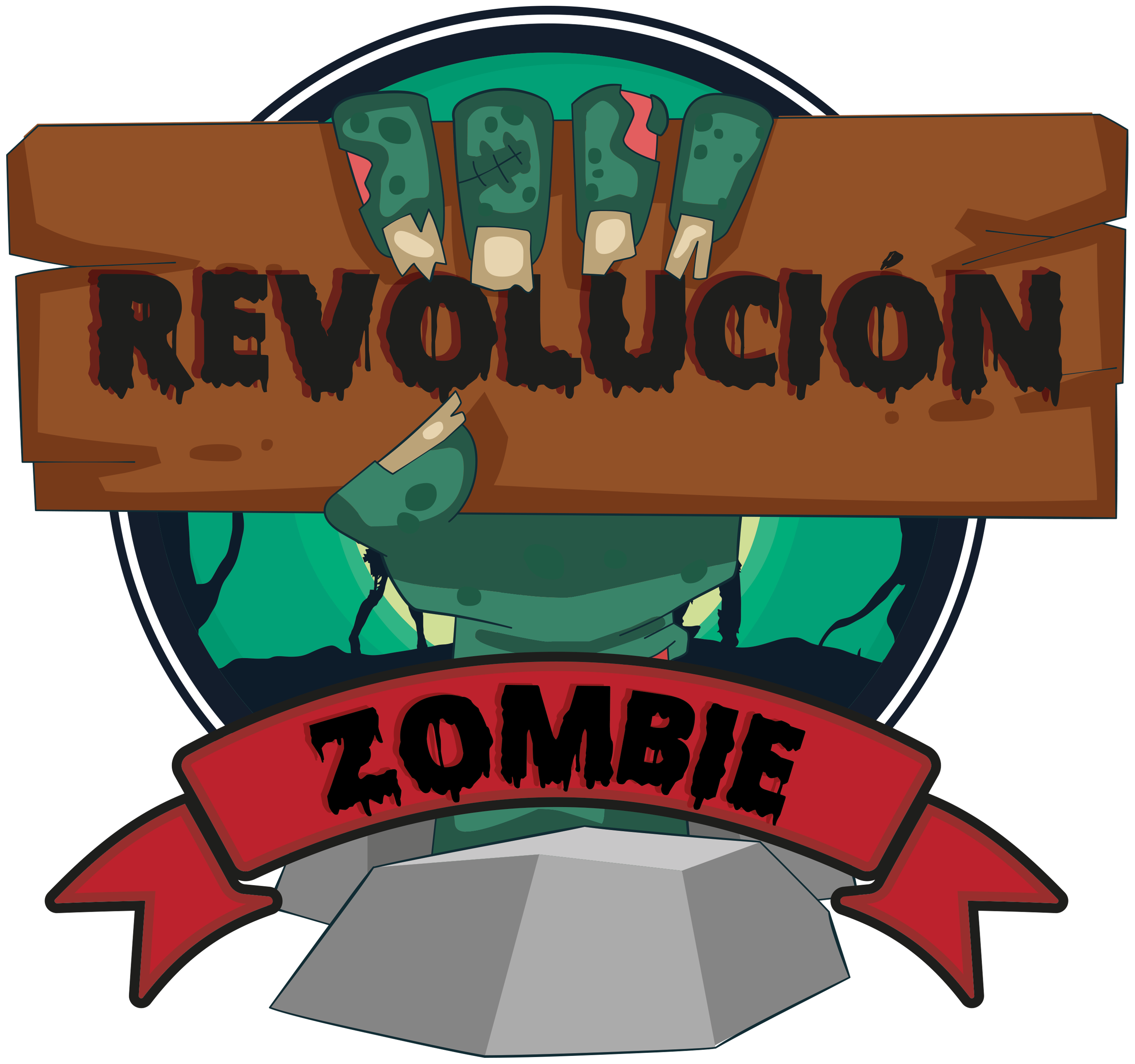 Logo de la dinámica de team building Revolución Zombie de ASGAR