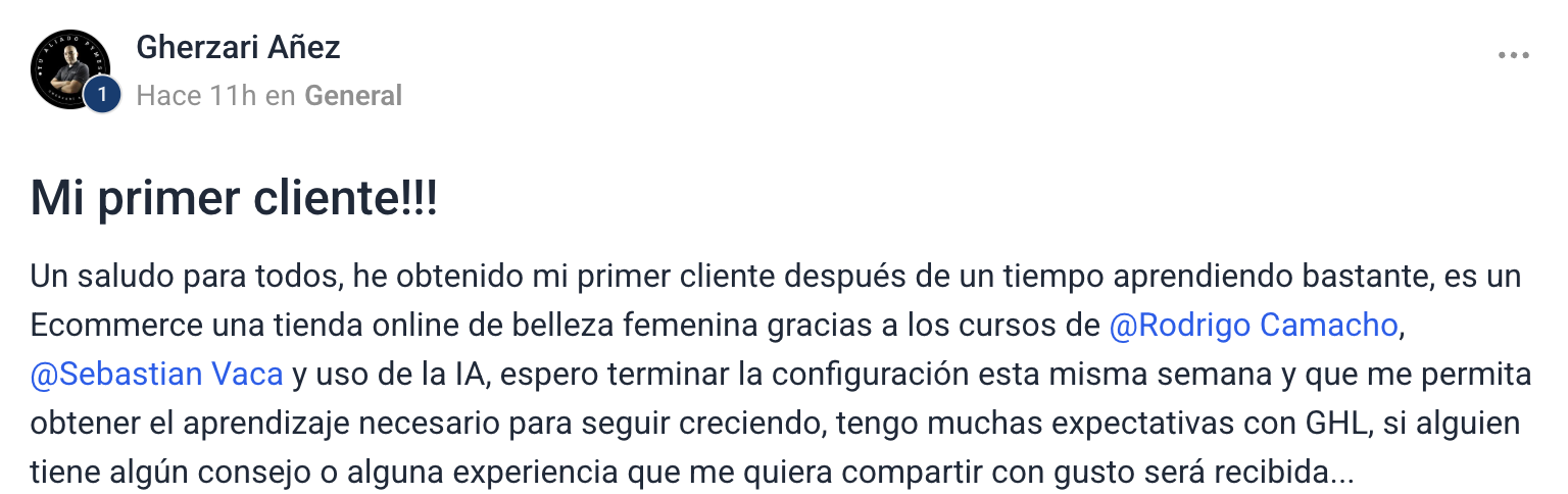 Testimonio escrito de alumno de Emprendista 28