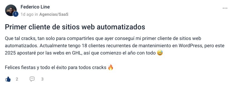 Testimonio escrito de alumno de Emprendista 21