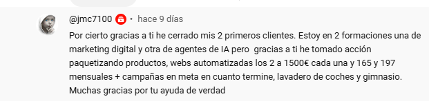 Testimonio escrito de alumno de Emprendista 20