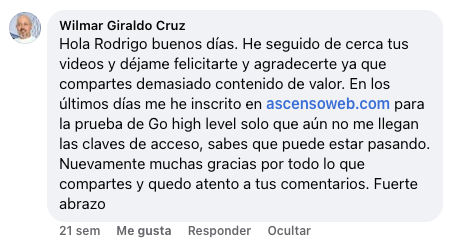 Testimonio escrito de alumno de Emprendista 13