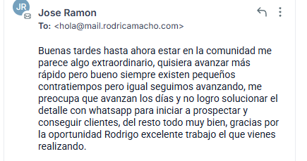 Testimonio escrito de alumno de Emprendista 6