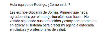 Testimonio escrito de alumno de Emprendista 12